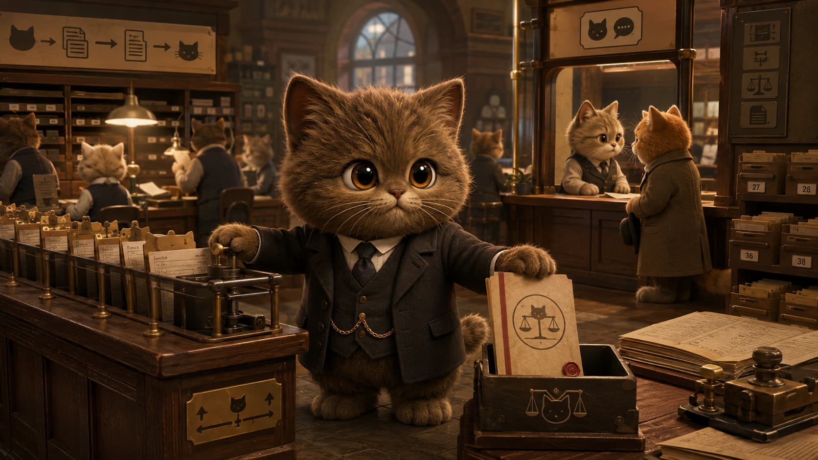Max Weber Cat reviews a public-administration process and sends an exceptional case to a manual review channel.