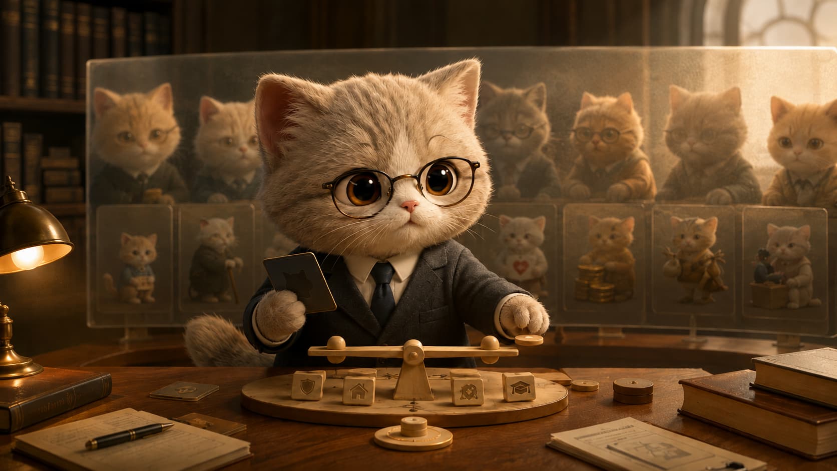 John Rawls Cat turns its identity card face down before helping design rules for every possible future position.